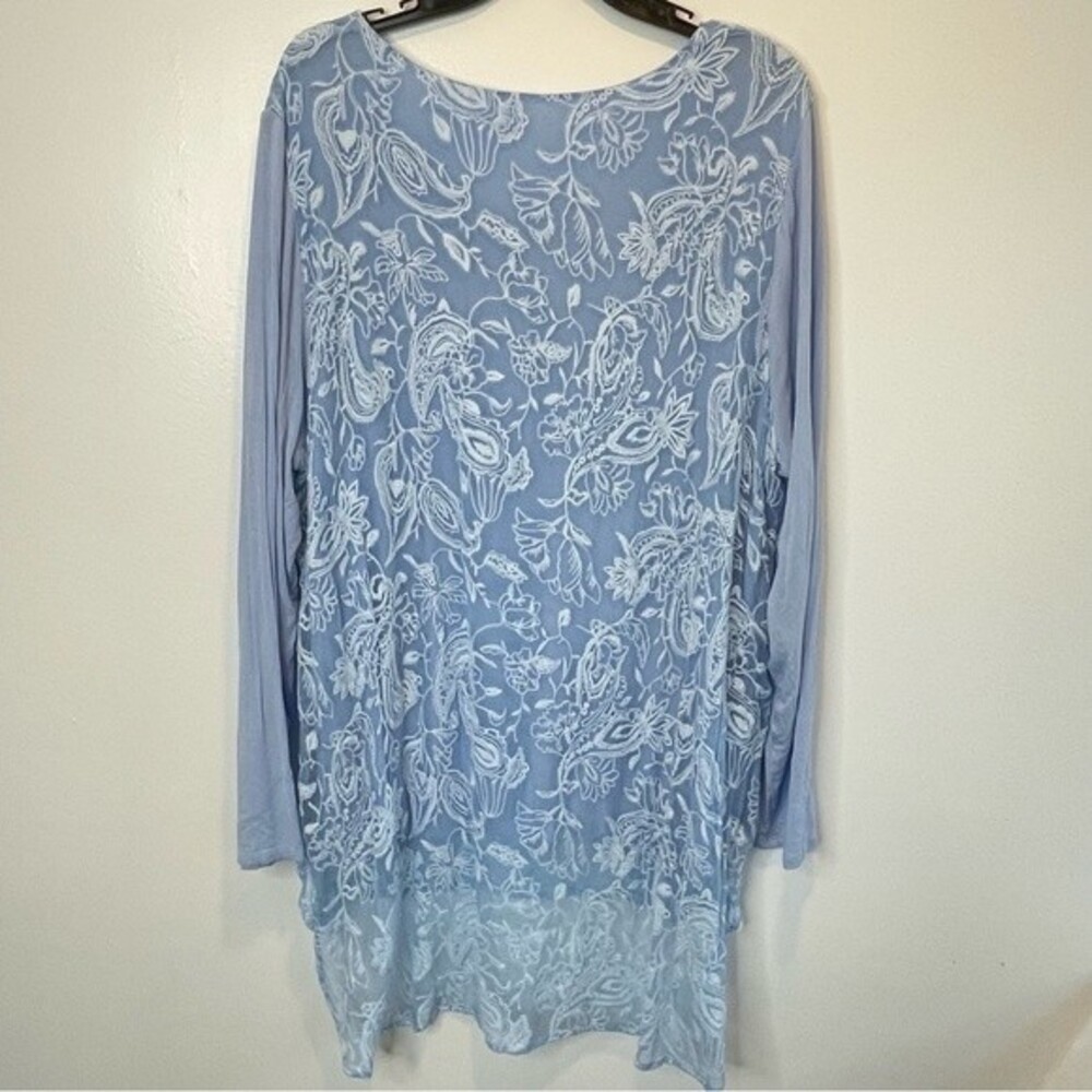Euc Soft Surroundings Adele Silk Embroidered Tuni… - image 3